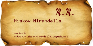 Miskov Mirandella névjegykártya
